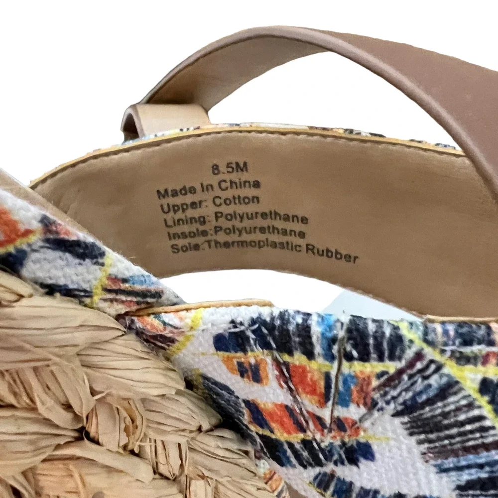 Gibson Latimer Womens Celia Platform Wedge Espadrilles Sandals Size 8.5 Shoes